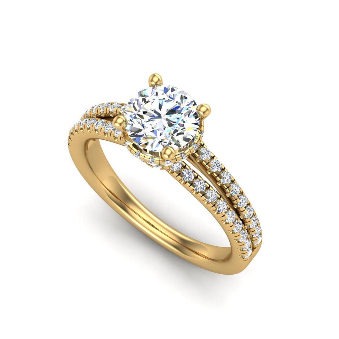 Collins Halo Engagement Ring